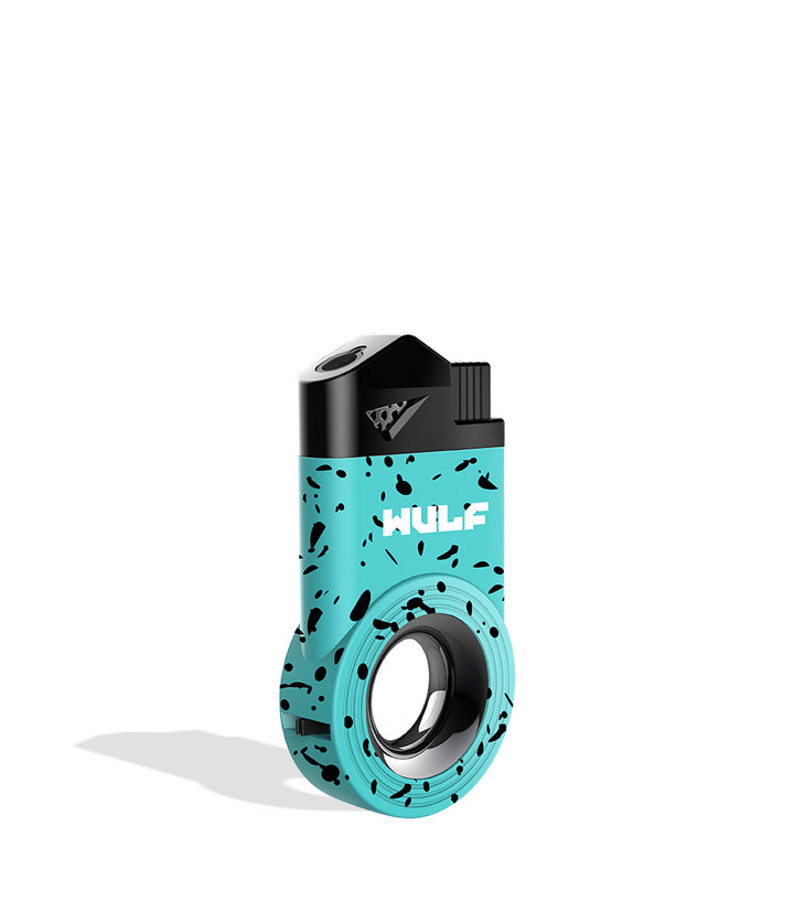 Teal Black Spatter Wulf Mods Vert Inverted Torch on white background